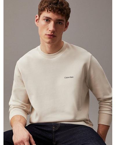 Calvin Klein Cotton Sweatshirt - Natural