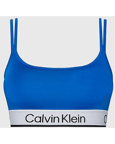 Calvin Klein Low Impact-sportbh - Blauw
