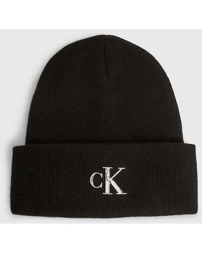 Calvin Klein Bonnet en laine mélangée - Noir