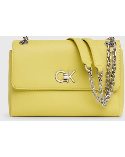 Calvin Klein Convertible Shoulder Bag - Yellow