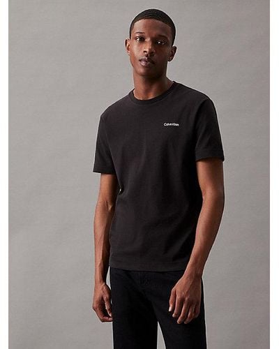 Calvin Klein Organic Cotton T-shirt - - Black - Men - Xs - Zwart