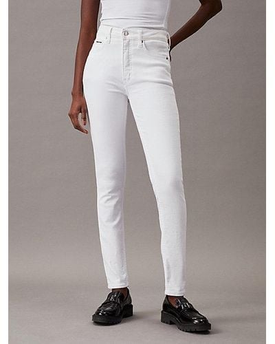 Calvin Klein High Rise Skinny Jeans - Wit