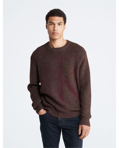 for 60% Calvin | Online sweaters | Lyst neck to off Sale up Canada Men Klein Crew