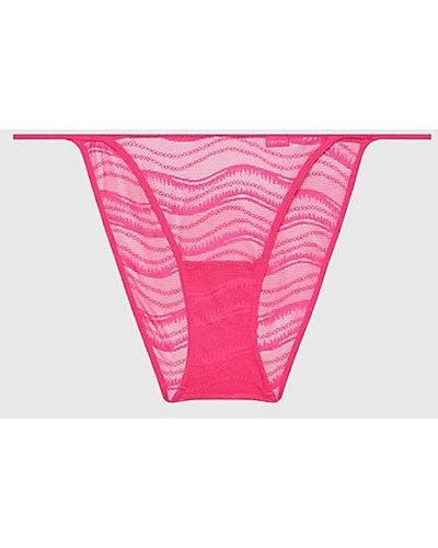 Calvin Klein 3er-Pack Slips mit Spitze - Pink