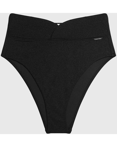 Calvin Klein Bas de bikini taille haute - Structured - Noir