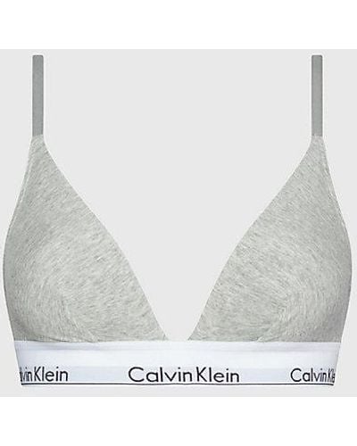 Calvin Klein Heather Gray Algodón morno triángulo sin forro - Gris