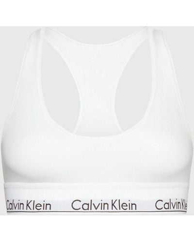Calvin Klein Bralette - Modern Cotton - - White - Women - L - Blanc
