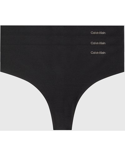 Calvin Klein 3 Pack Thongs - Invisibles - Black