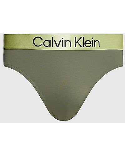 Calvin Klein Bañador slip - CK Steel - Verde