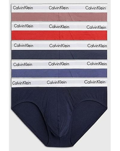 Calvin Klein 5-pack Slips - Modern Cotton - Blauw