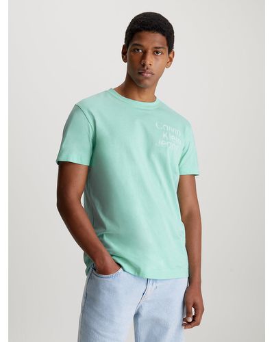 Calvin Klein T-shirt avec logo - Vert