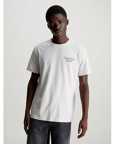 Calvin Klein T-shirt Met Grafische Print Achter - Wit