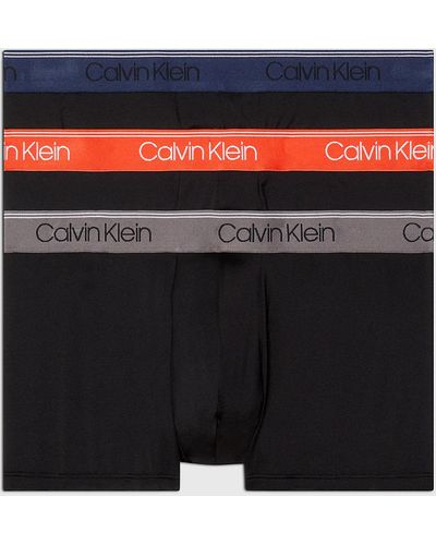 Calvin Klein 3 Pack Low Rise Trunks - Micro Stretch - Blue