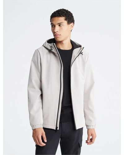 Calvin Klein Hooded Stretch Jacket - White