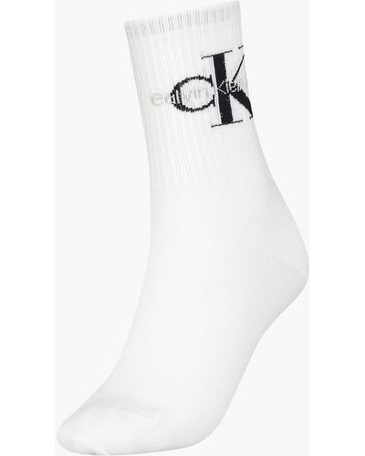 Calvin Klein Socquettes avec logo - Blanc