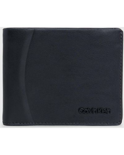 Calvin Klein Leather Rfid Billfold Wallet - Black