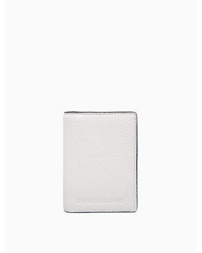 Calvin Klein Logo Flap Card Case - White