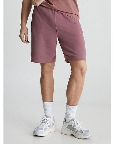 Calvin Klein Shorts deportivos de felpa francesa - Rosa