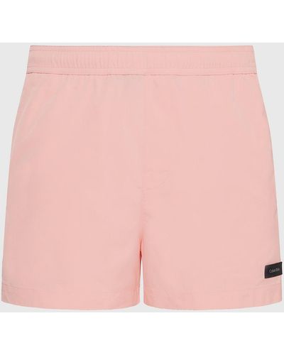 Calvin Klein Short Drawstring Swim Shorts - Pink