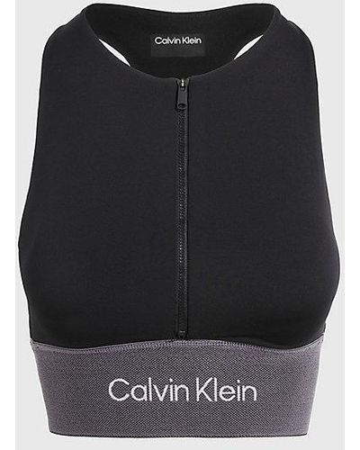 Calvin Klein Medium Impact-sportbh - Blauw