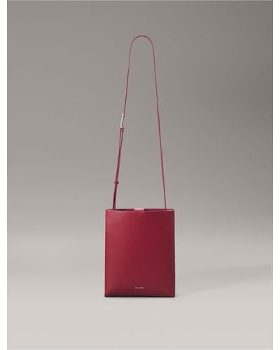 Calvin Klein Line Leather Crossbody Bag - Multicolor