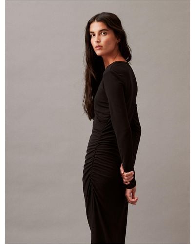 Calvin Klein Refined Jersey Wrap Dress - Multicolor