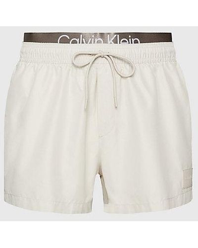 Calvin Klein Bañador corto con cinturilla doble - Steel - Neutro