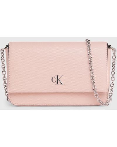 Calvin Klein Sac bandoulière avec rangement pour portefeuille et téléphone - Rose