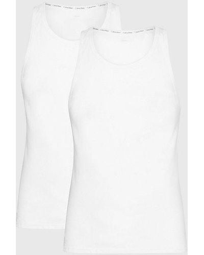 Calvin Klein Pack de 2 camisetas de tirantes de estar por casa - Modern Cotton - Blanco