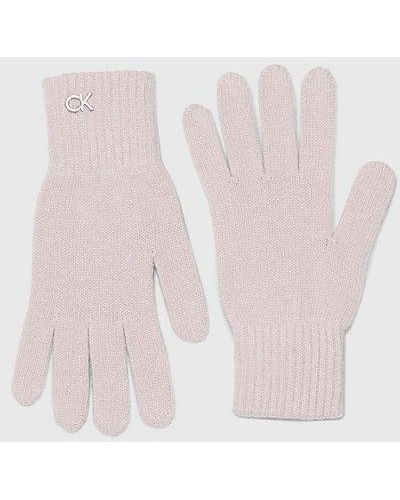 Calvin Klein Handschuhe aus Wollgemisch - Pink