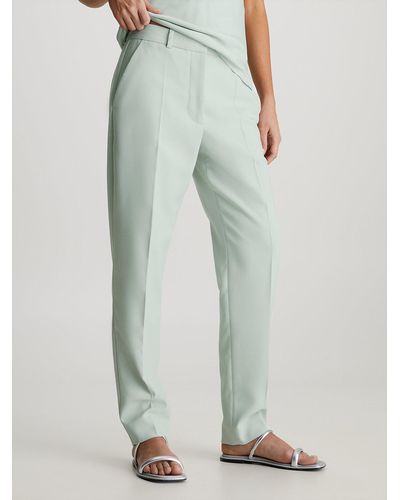 Calvin Klein Slim Tapered Ankle Trousers - Green