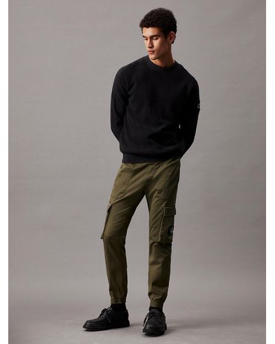 Calvin Klein Pantalon cargo skinny délavé - Vert