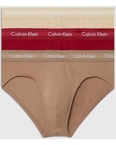 Calvin Klein 3 Pack Briefs - Cotton Stretch - Pink