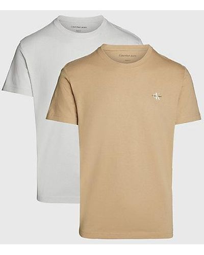 Calvin Klein 2er-Pack T-Shirts mit Monogramm - Weiß