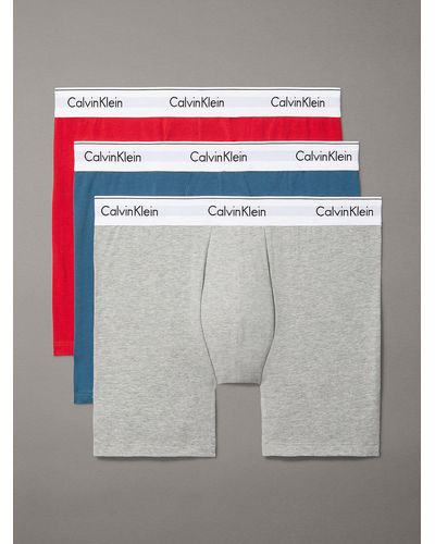 Calvin Klein 3 Pack Boxer Briefs - Modern Cotton - White