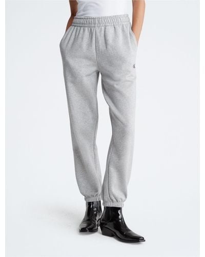 Calvin Klein Archive Logo Fleece Sweatpants - Gray
