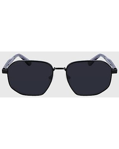 Calvin Klein Gafas de sol rectangulares CK23102S - Azul