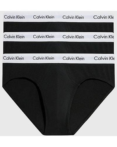 Calvin Klein Hip Brief 3Pk para Hombre - Negro