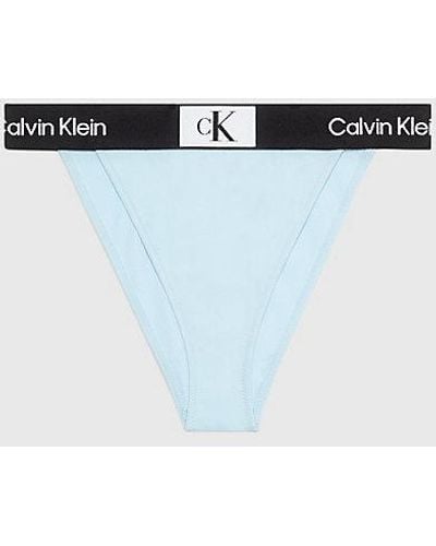 Calvin Klein Bikinibroekje Met Hoge Taille - Ck96 - Blauw