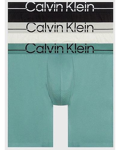 Calvin Klein 3er-Pack Boxershorts mit langem Bein - Pro Fit - Grün