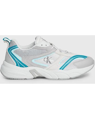 Calvin Klein Leather Trainers - Blue