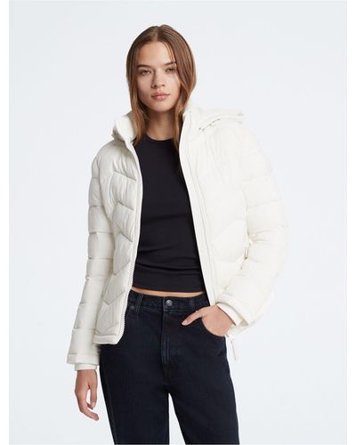 Calvin Klein Stretch Puffer Jacket - White