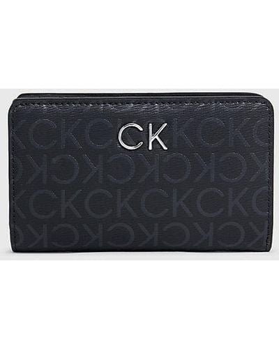 Calvin Klein Schmales RFID-Portemonnaie mit Logo - Blau