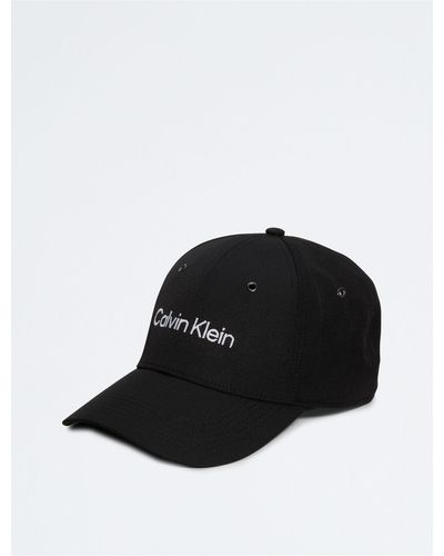 Calvin Klein Recycled Polyester Logo Embroidery Baseball Cap - Black