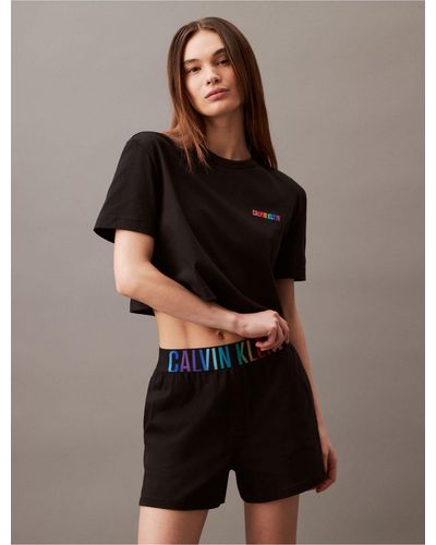 Calvin Klein Intense Power Pride Lounge Sleep T-shirt - Black