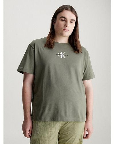 Calvin Klein Plus Size Monogram T-shirt - Groen