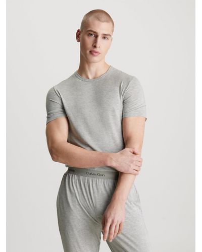 Calvin Klein Haut de pyjama - Ultra Soft Modern - Gris