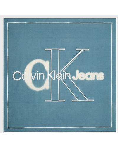Calvin Klein Bufanda con logo - Azul