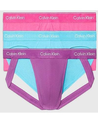 Calvin Klein Pack de 3 bóxeres, slips y suspensorios - Pride - Rosa