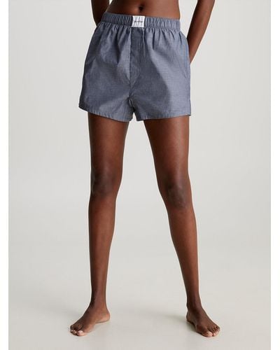 Calvin Klein Pyjama Shorts - Pure Cotton - Blue